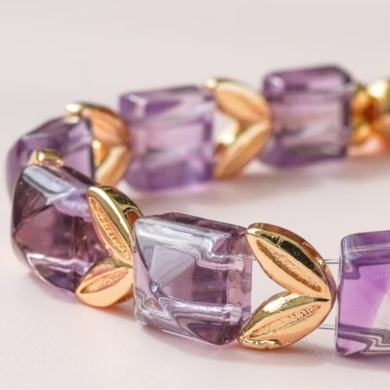 金字塔巴西紫水晶手排手鍊