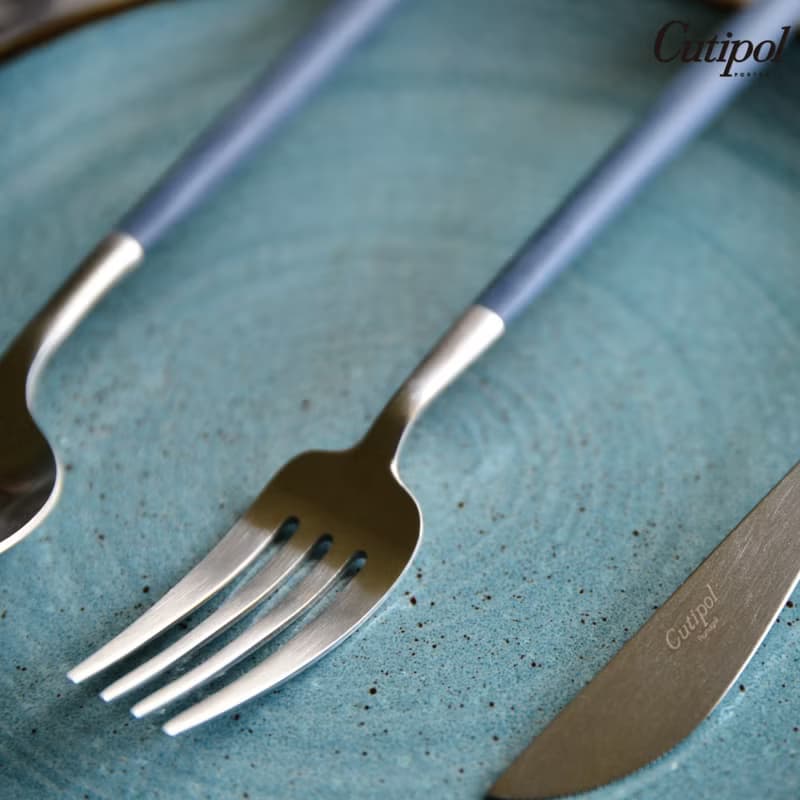 英國Churchill | 優惠套組/ 鈷藍餐盤 x GOA藍柄餐具