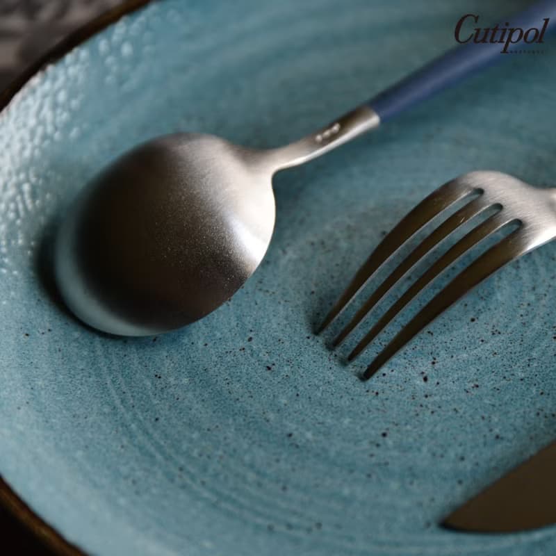 英國Churchill | 優惠套組/ 鈷藍餐盤 x GOA藍柄餐具