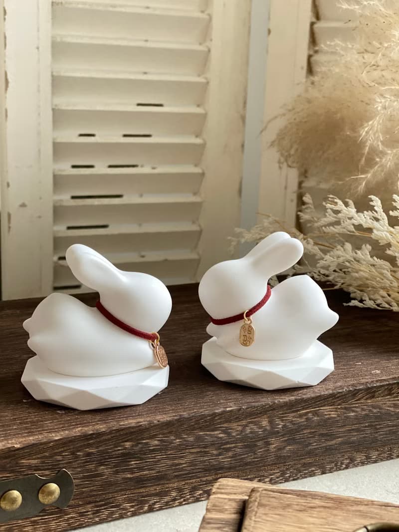 中秋禮盒好運兔擴香石