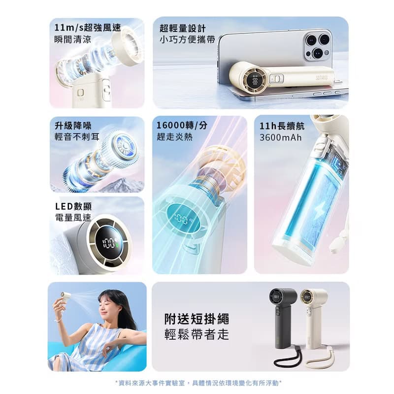 【2025新品上市|快速出貨】高速手持風扇 引擎Slim