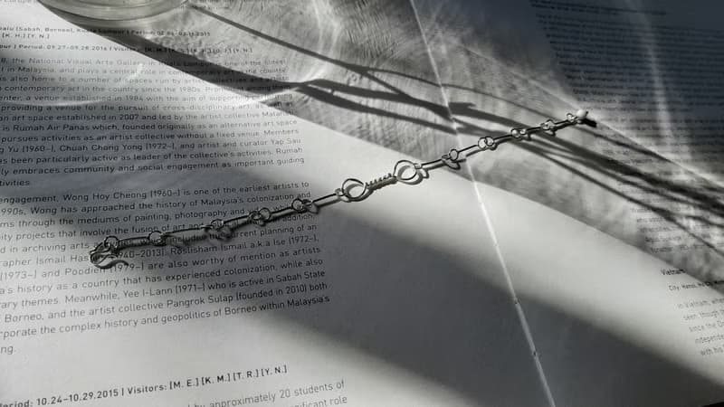 一顆硨磲銀手鍊