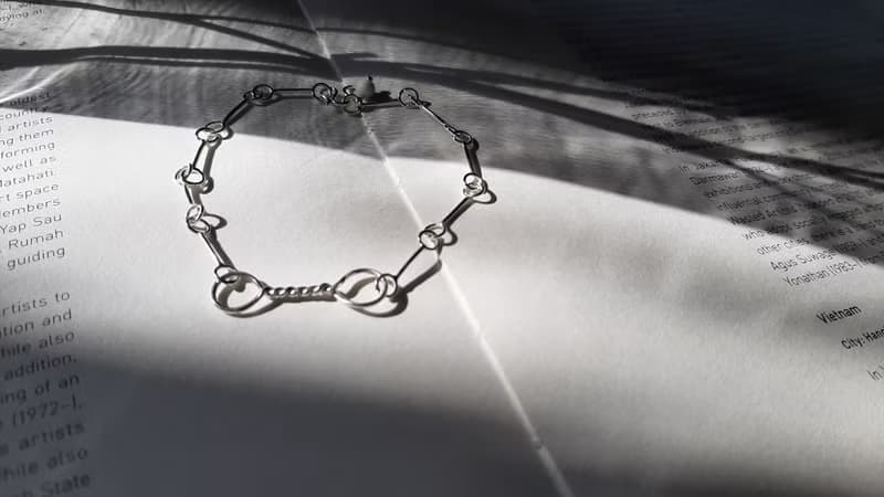 一顆硨磲銀手鍊