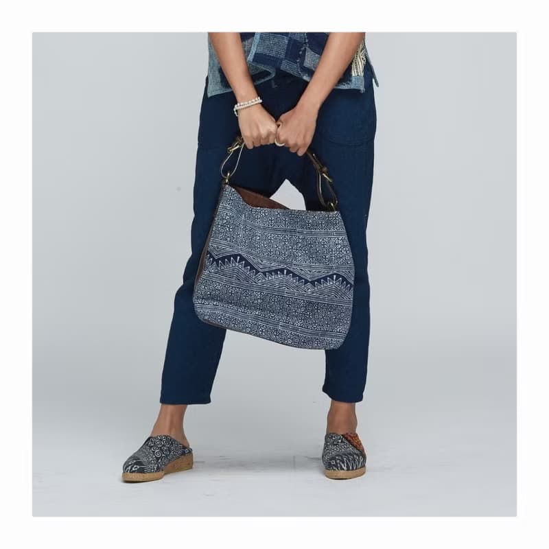 Tribal Bag, Hmong Tote Bag,  Water-splash Bag, Indigo Purses, Hobo Bags