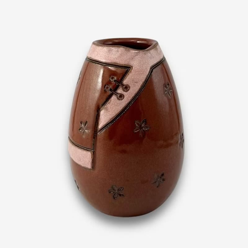 SOLO歐洲家居-手工台灣陶 古樸典雅小花器 13cm 花盆 擺件