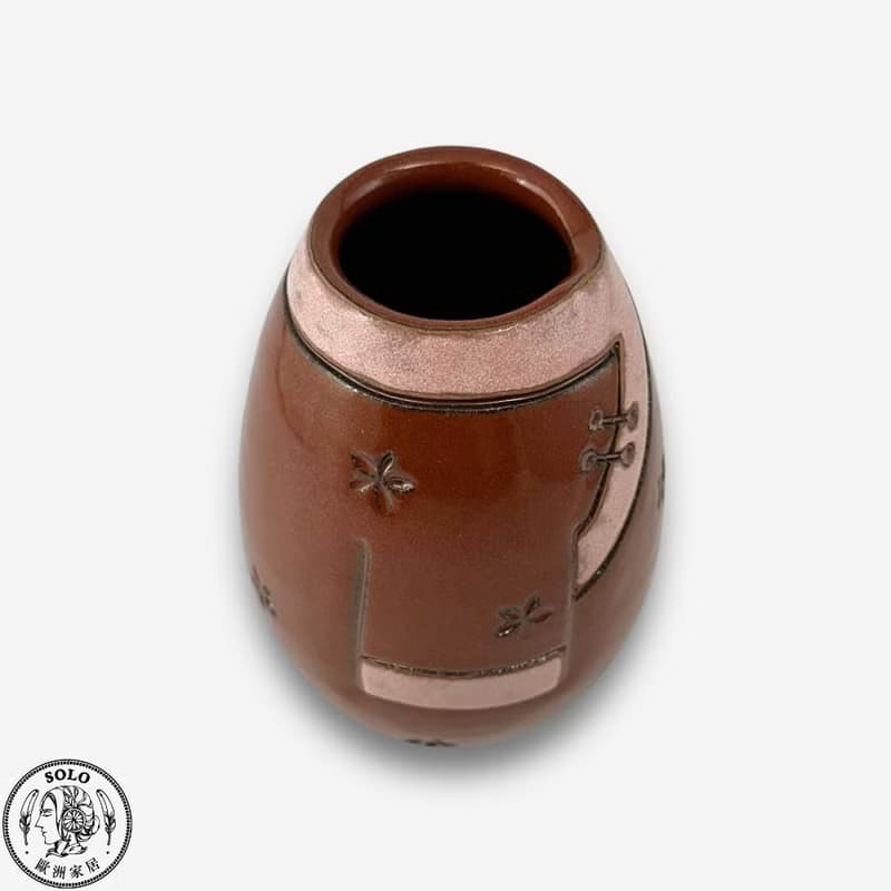SOLO歐洲家居-手工台灣陶 古樸典雅小花器 13cm 花盆 擺件