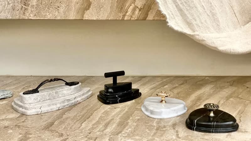 古典大理石縫紉布鎮工具/大熨斗與小熨斗/溫室獨立設計