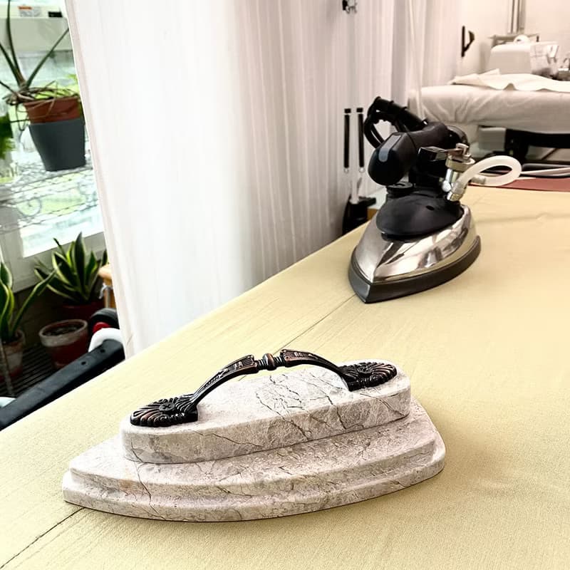古典大理石縫紉布鎮工具/大熨斗與小熨斗/溫室獨立設計