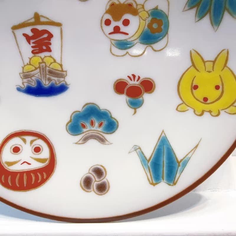 【九谷燒】青郊窯緣起小盤-緣起物