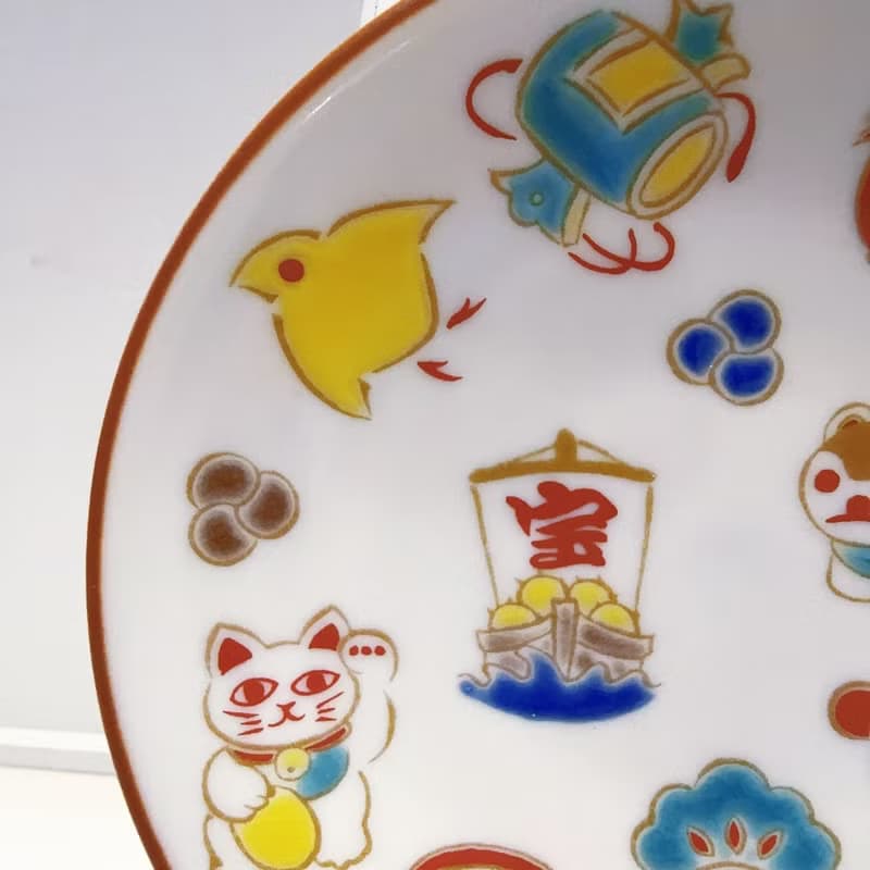 【九谷燒】青郊窯緣起小盤-緣起物