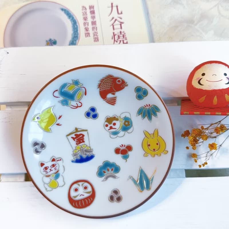 【九谷燒】青郊窯緣起小盤-緣起物