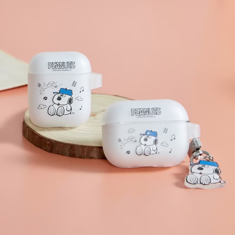 SNOOPY史努比煩惱歐拉夫強悍防摔AirPods保護套(附吊飾)