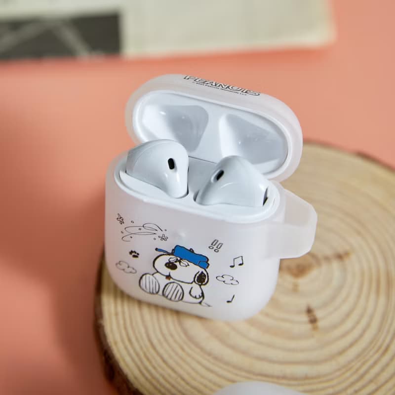 SNOOPY史努比煩惱歐拉夫強悍防摔AirPods保護套(附吊飾)