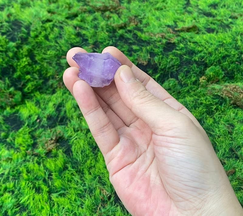 天然可愛夢幻漸層紫骨幹水晶 紫水晶 療癒 招財 智慧 財運 開運