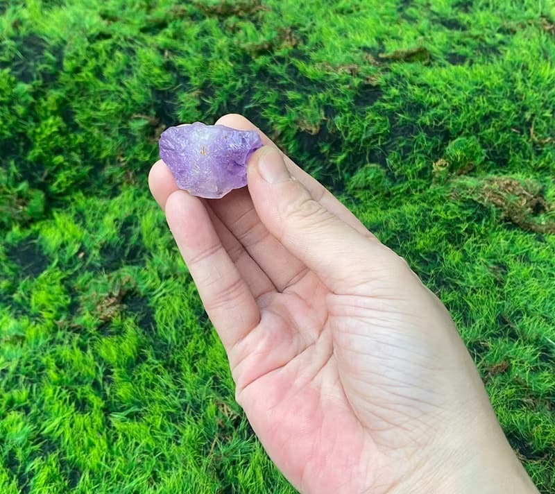 天然可愛夢幻漸層紫骨幹水晶 紫水晶 療癒 招財 智慧 財運 開運