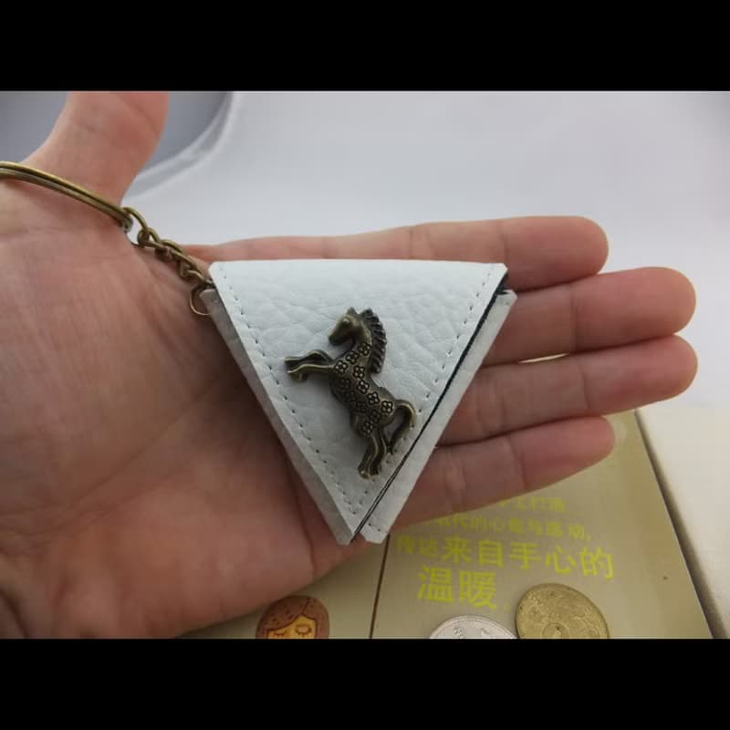情人节礼物 定制 小马三角形零钱包袋,吉他pick袋 钥匙扣 吊饰