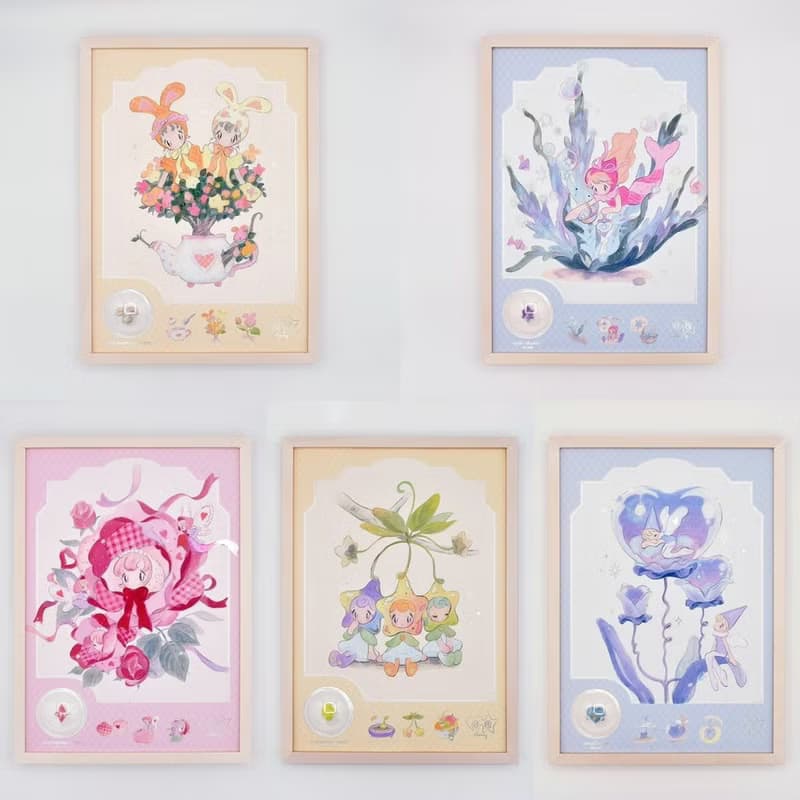 空想植物シリーズポスター 双子うさぎのポットツリー (ア〜ミ〜)