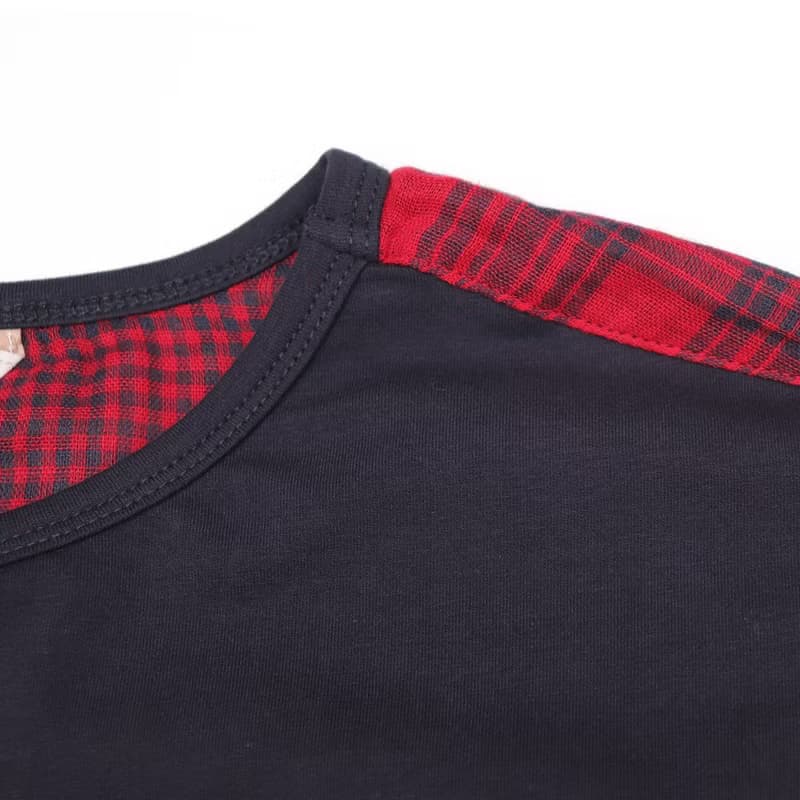 英倫風雙層紗格紋居家服-綠