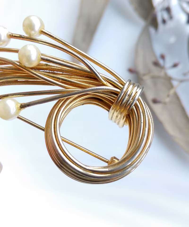 Vintage Jewelry 西洋古董飾品 採集 珍珠花束  別針