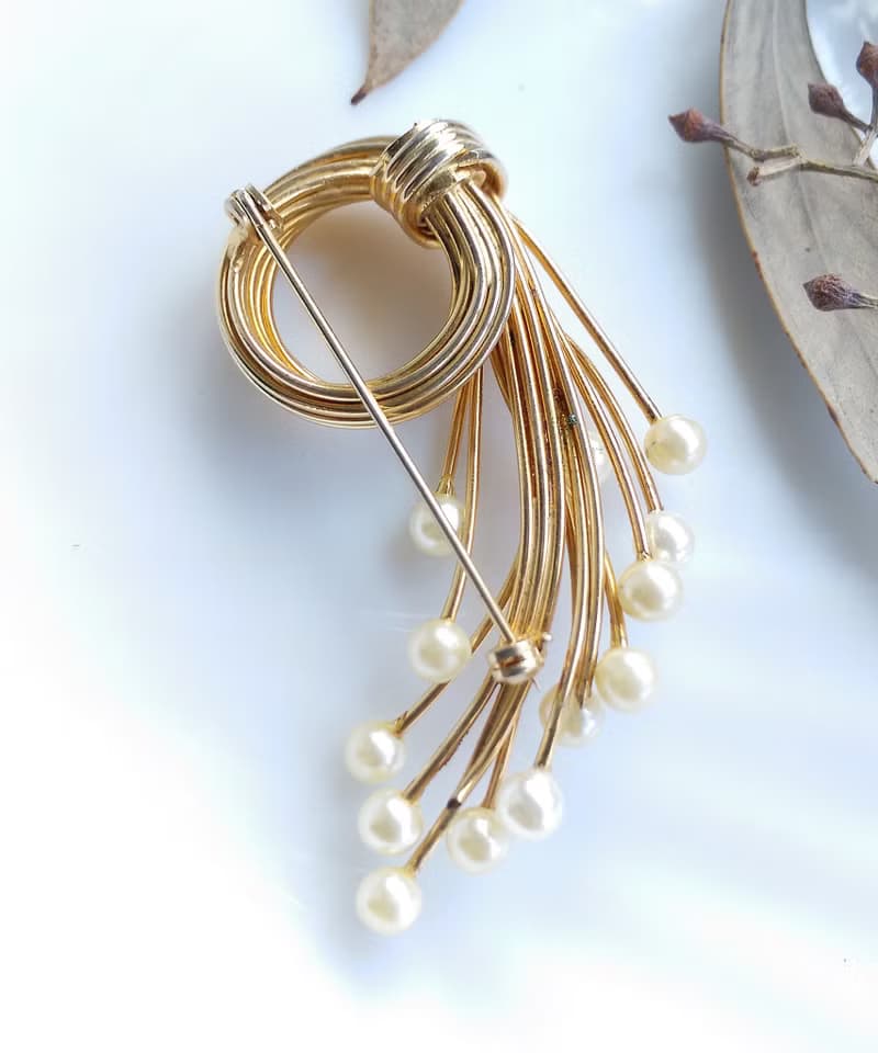 Vintage Jewelry 西洋古董飾品 採集 珍珠花束  別針