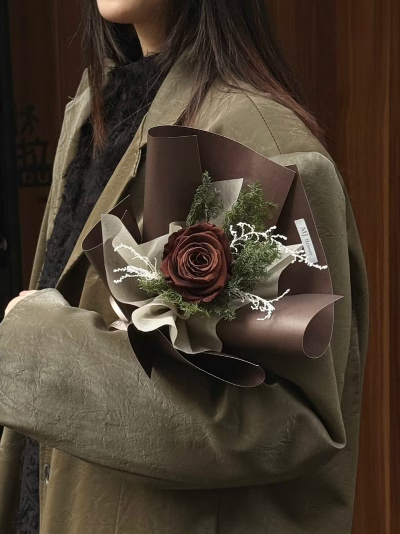 情人節限定大朵永生玫瑰花永生花束