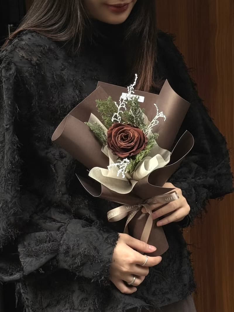 情人節限定大朵永生玫瑰花永生花束