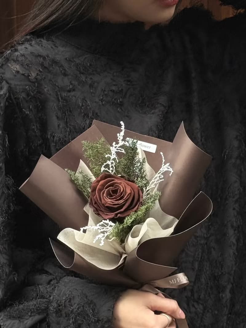 情人節限定大朵永生玫瑰花永生花束