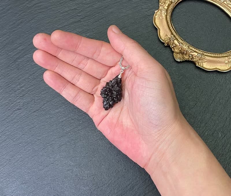 能量原石-埃及預言石 上帝溝通石 天機石 伯利恆之星純銀鈦鋼項鍊