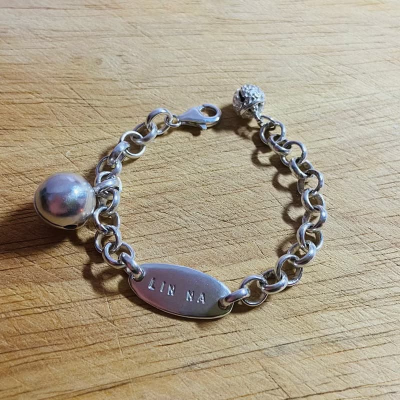 V56款-做不出一樣的銀手鍊-彌月禮-999純銀手鍊-御匠敲飾