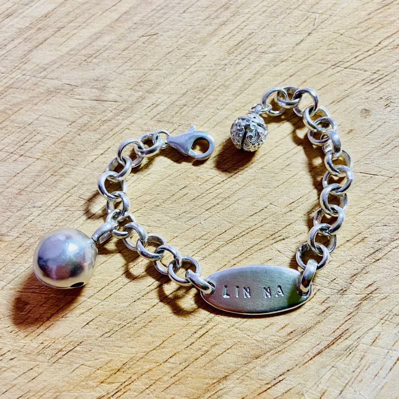 V56款-做不出一樣的銀手鍊-彌月禮-999純銀手鍊-御匠敲飾