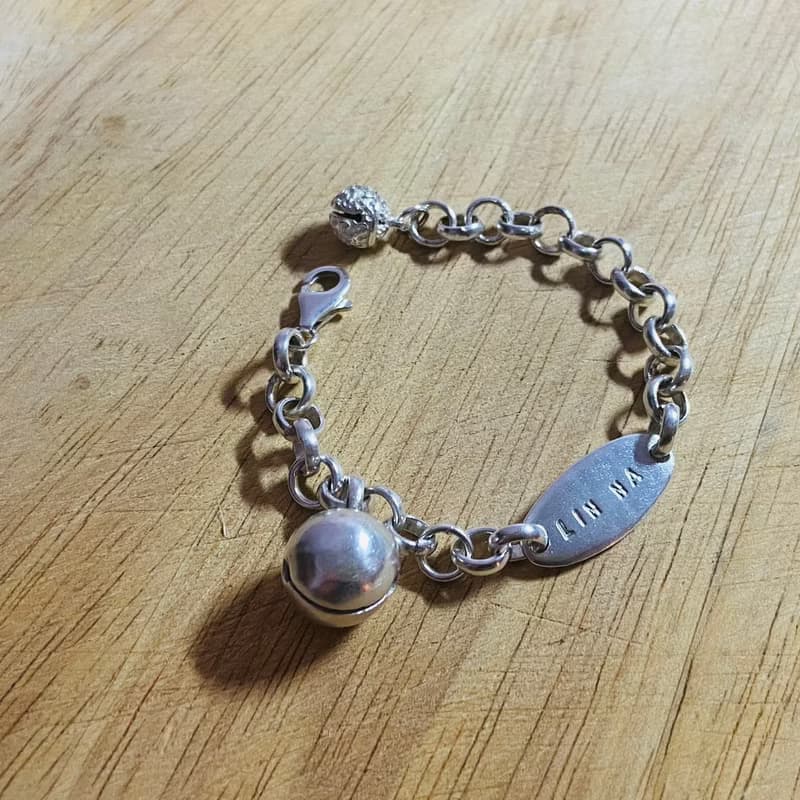 V56款-做不出一樣的銀手鍊-彌月禮-999純銀手鍊-御匠敲飾