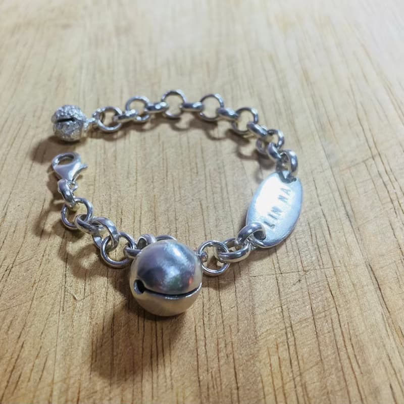 V56款-做不出一樣的銀手鍊-彌月禮-999純銀手鍊-御匠敲飾