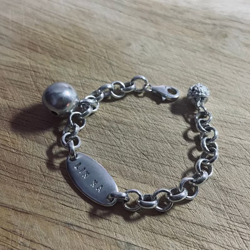 V56款-做不出一樣的銀手鍊-彌月禮-999純銀手鍊-御匠敲飾