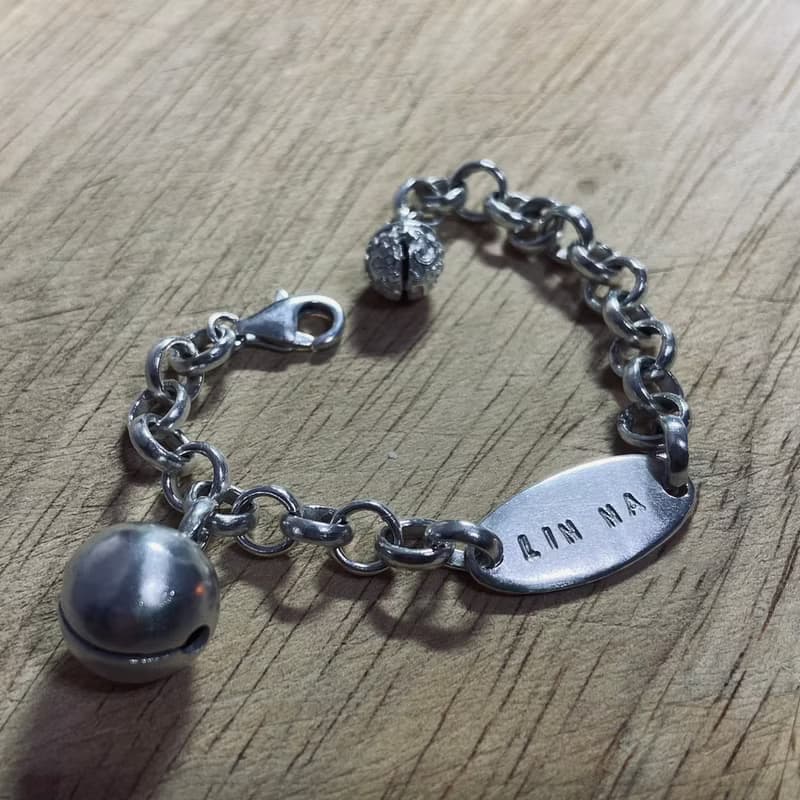 V56款-做不出一樣的銀手鍊-彌月禮-999純銀手鍊-御匠敲飾