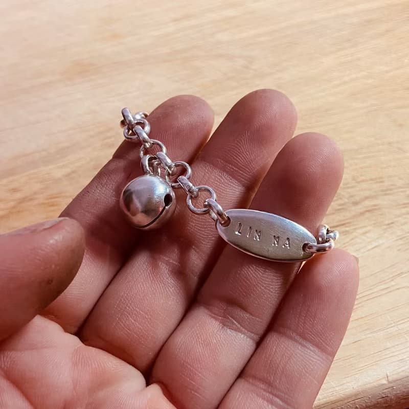 V56款-做不出一樣的銀手鍊-彌月禮-999純銀手鍊-御匠敲飾