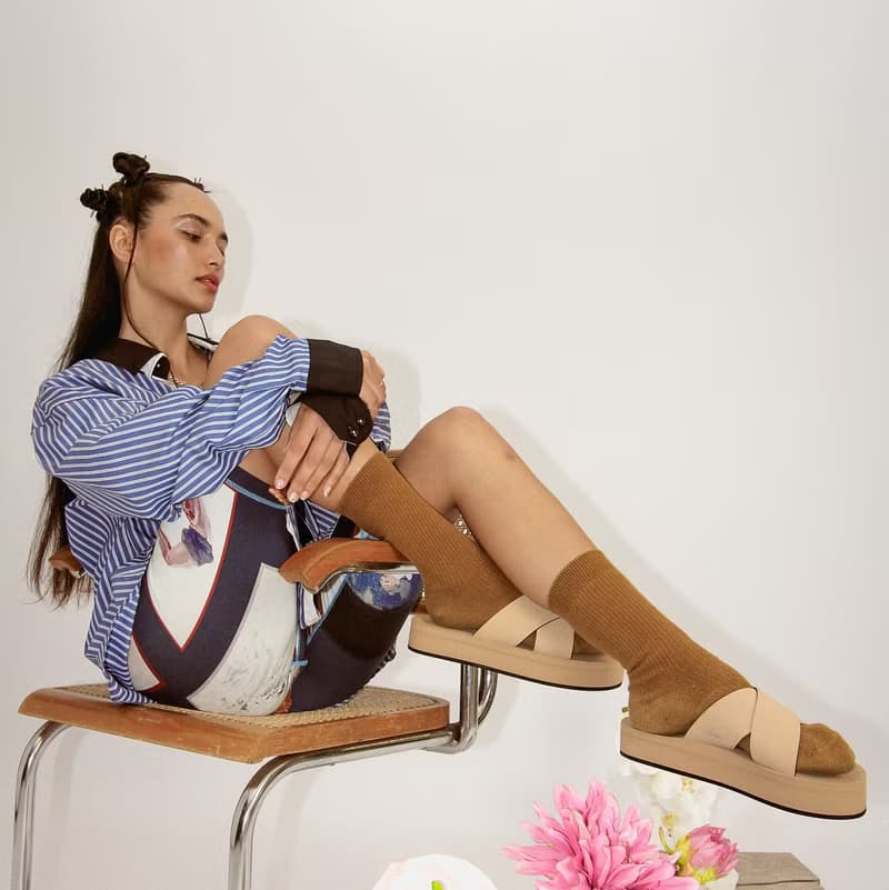 indosole CROSS Platform 環保拖鞋 沙漠棕 女
