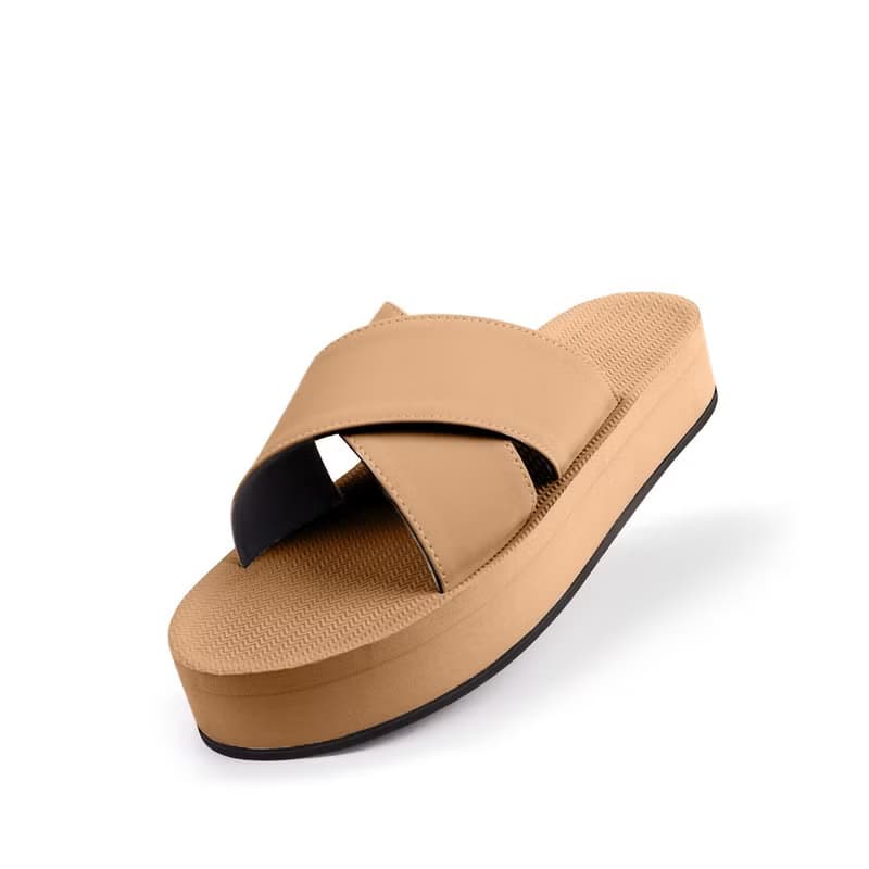 indosole CROSS Platform 環保拖鞋 沙漠棕 女
