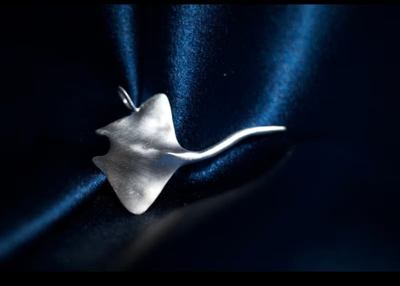 /莓飾/ 訂製 魟魚 吊墜 銀飾 S925 純銀 吊飾(項鍊/鑰匙圈可) 禮