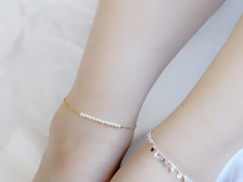 淡水パールのアンクレット 6月誕生石