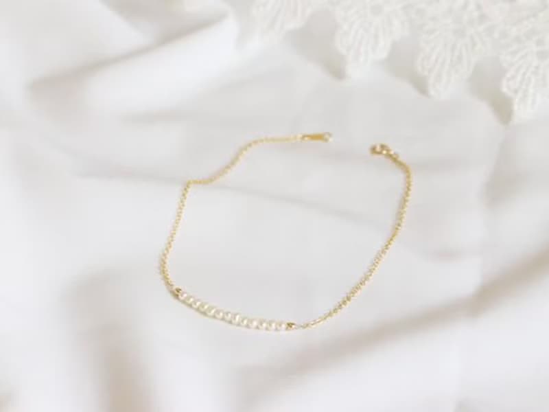 淡水パールのアンクレット 6月誕生石