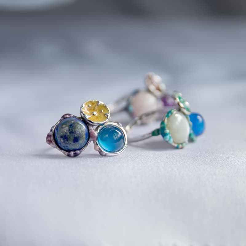 海洋泡泡 純銀 琺瑯 戒指 項鍊