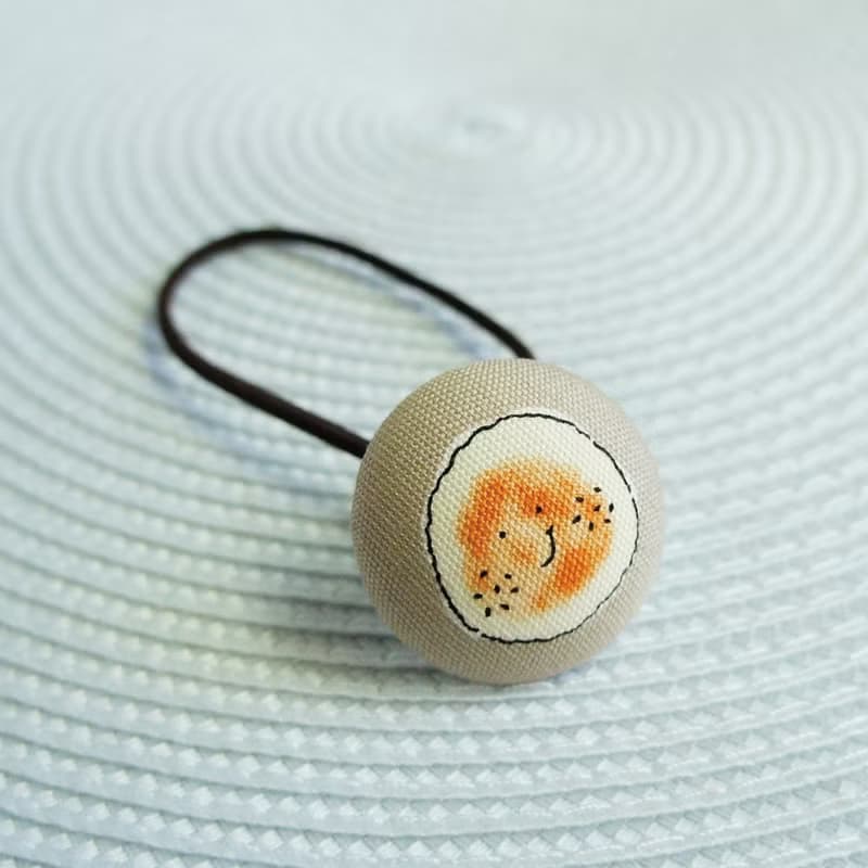Lovely【日本布】午茶時光鬆緊髮束、奶茶底色【可挑款】