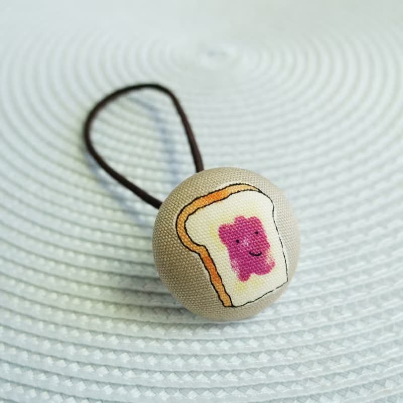 Lovely【日本布】午茶時光鬆緊髮束、奶茶底色【可挑款】
