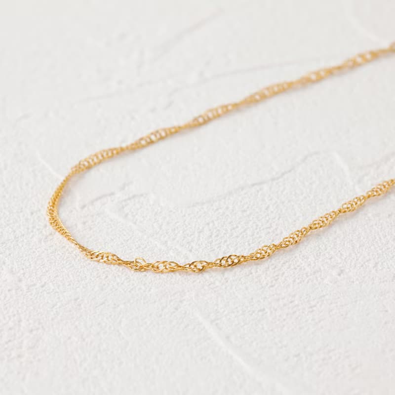 mesh chain magnet necklace GD ニッケルフリー マグネットネックレス 着脱簡単　シンプルチェーンネックレス　ゴールド