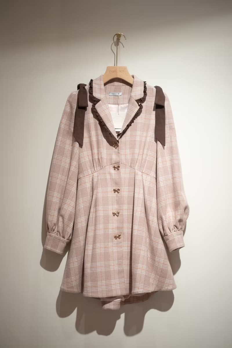 蝴蝶結綁帶連衣裙/外套 (草莓巧克力/咖啡拿鐵)