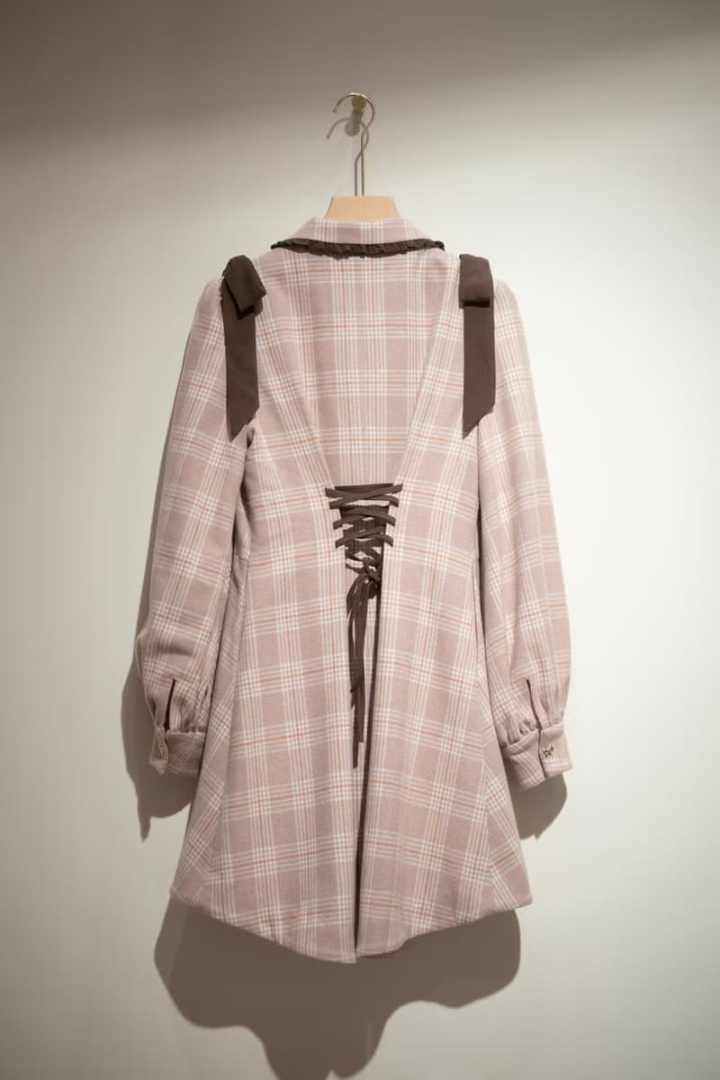 蝴蝶結綁帶連衣裙/外套 (草莓巧克力/咖啡拿鐵)