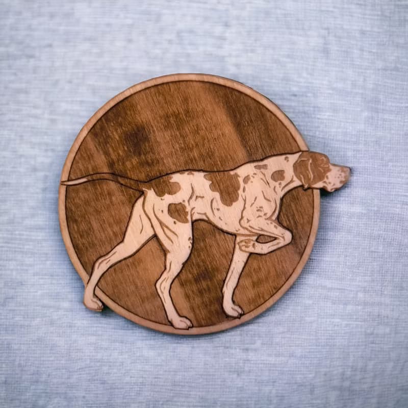 German Shorthaired Pointer Wooden Coaster Set –  Ideal Gifts for Dog Lovers