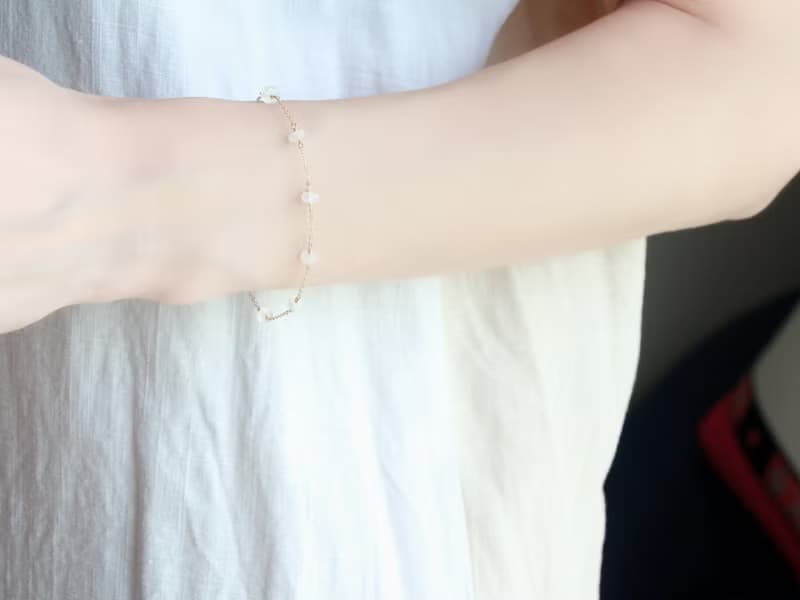 14kgf- rainbowmoon stone bracelet & short necklace