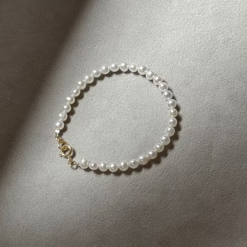 手鍊 手環 珍珠手鍊 純14K純金配件 日本天然高級珍珠 可洗澡