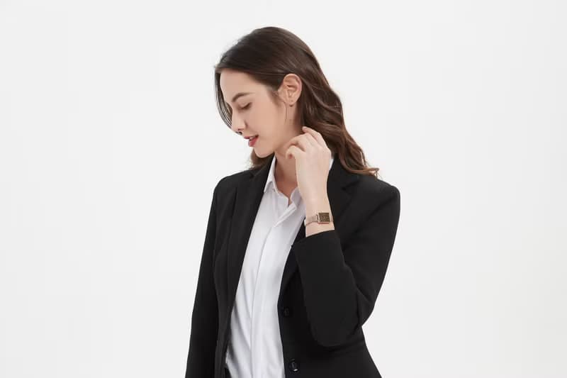 【MOONART】方型手錶 藝月系列-雅致 女裝手錶 珍珠貝藝術手錶